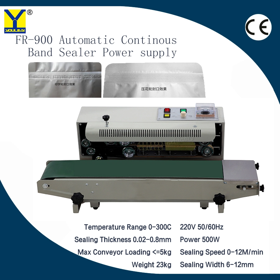 Fr-900 Industrial Automatic Horizontal Continuous Pouch Sealing Machine/Bag Sealing Machine