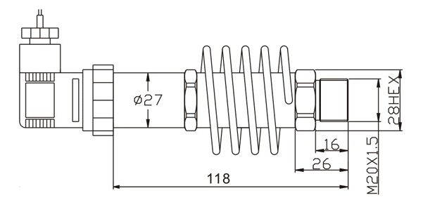 High Temperature Pressure Transducer/ Analog Output Pressure Sensor (QP-83G)