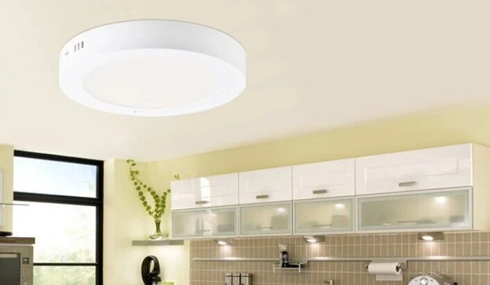 12W Square Circular Surface Mounted Ceiling Lights White LED Panel Light