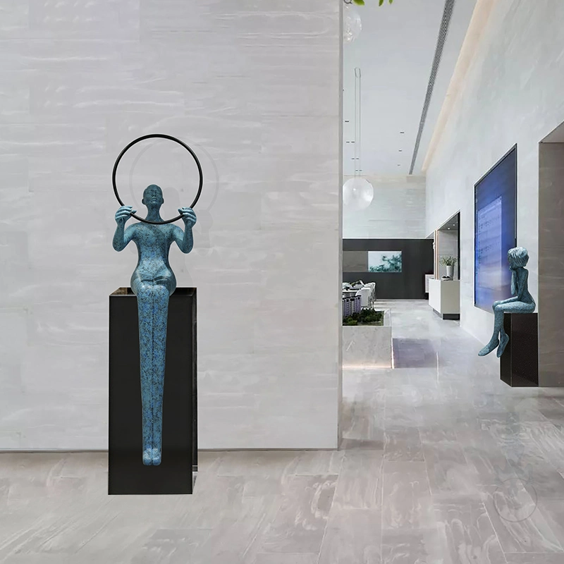 Metal Crafts Large-Scale Floor-to-Ceiling Ornaments in Hotel Lobby Decoration Article