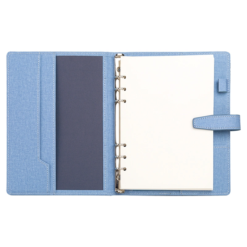 A5 Surface Loose-Leaf Sublimation Business Office Spiral 6 Ring Binder Leather Wedding Planner, Agenda Notebook