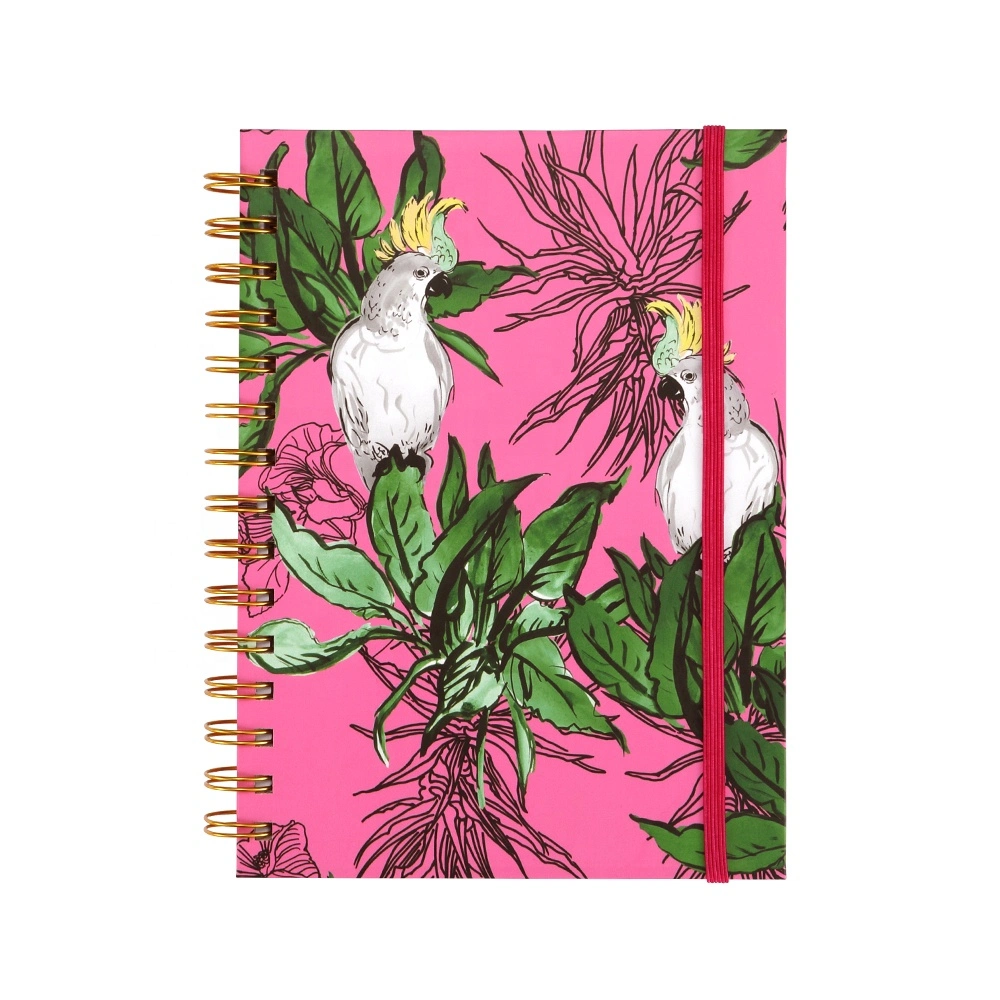 Personalized Fancy A5 Recycled Hardcover Paper Spiral Pocket Journal Notebook