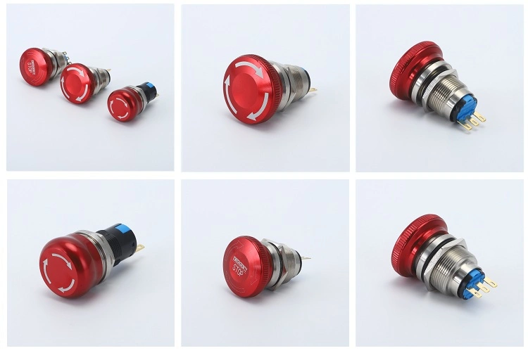 22mm 12V 24V Electric Sos Mushroom Emergency Start Stop Exit Power off Push Button Switch