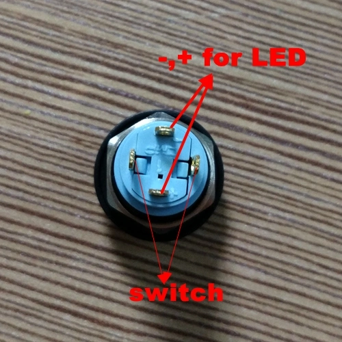 CMP 12mm Illuminated Locking Mushroom Button Push Button Switch with DOT LED
