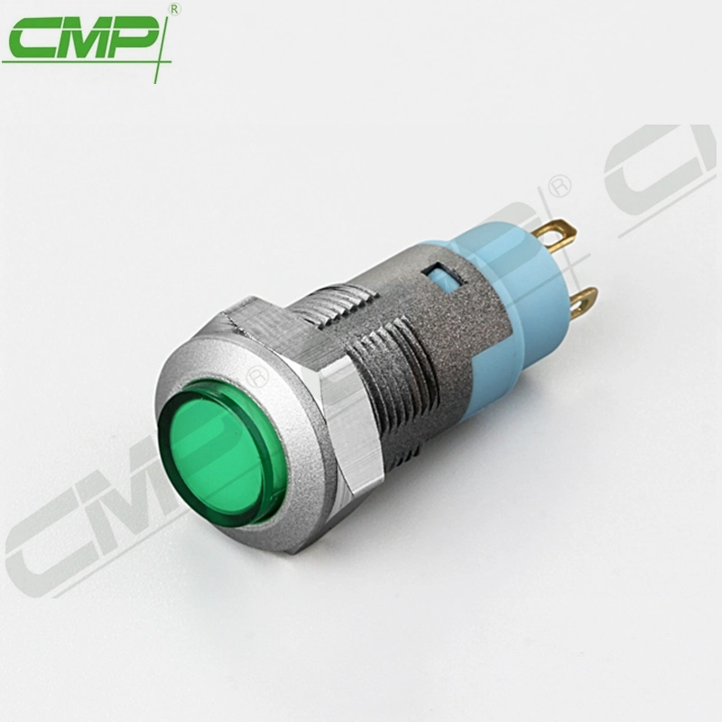 CMP 12mm Mini Plastic Anti-Vandal Green Push Button Switch with Indicator