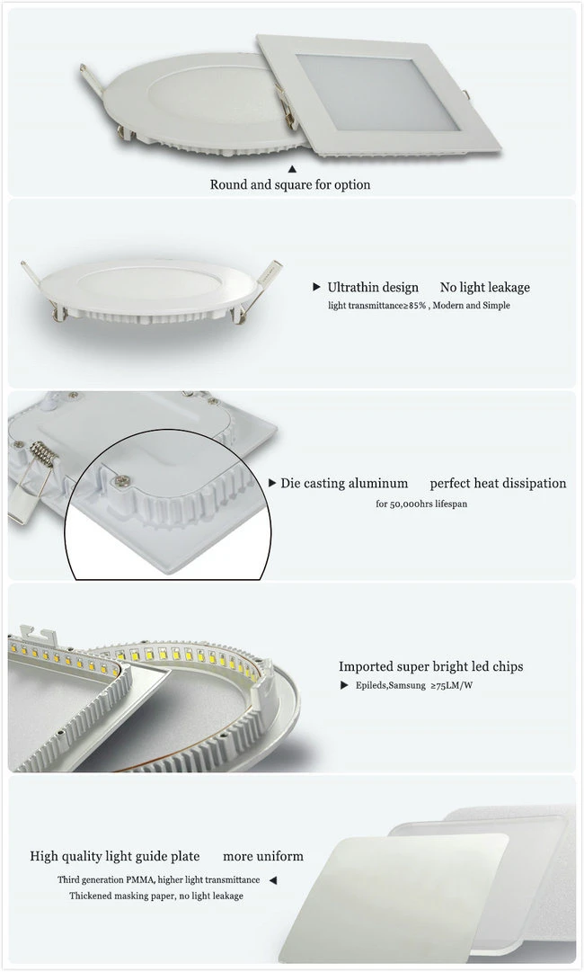 Ce/RoHS Round Ceiling LED Panel Light Indoor 6W LED Ceiling Lamp