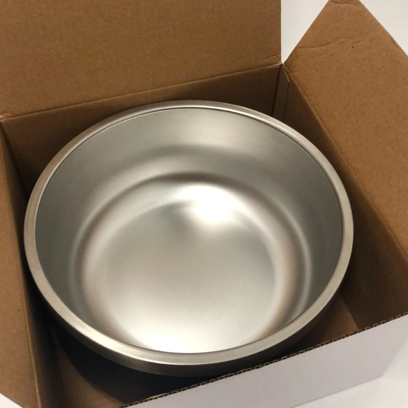 Non Slip Rubber Base Stainless Steel Pet Bowl Dog Feeding Bowl