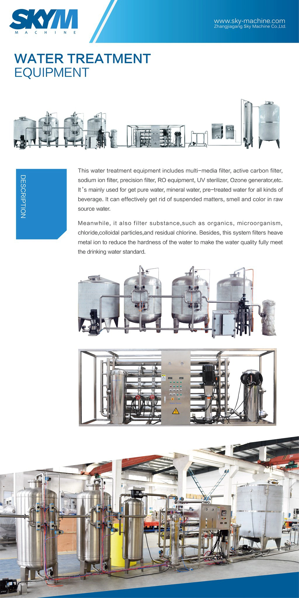 1t Automatic Water Purification Systems Machine/ Water Treatment System Equipment / Drinking Water Bottling Plant