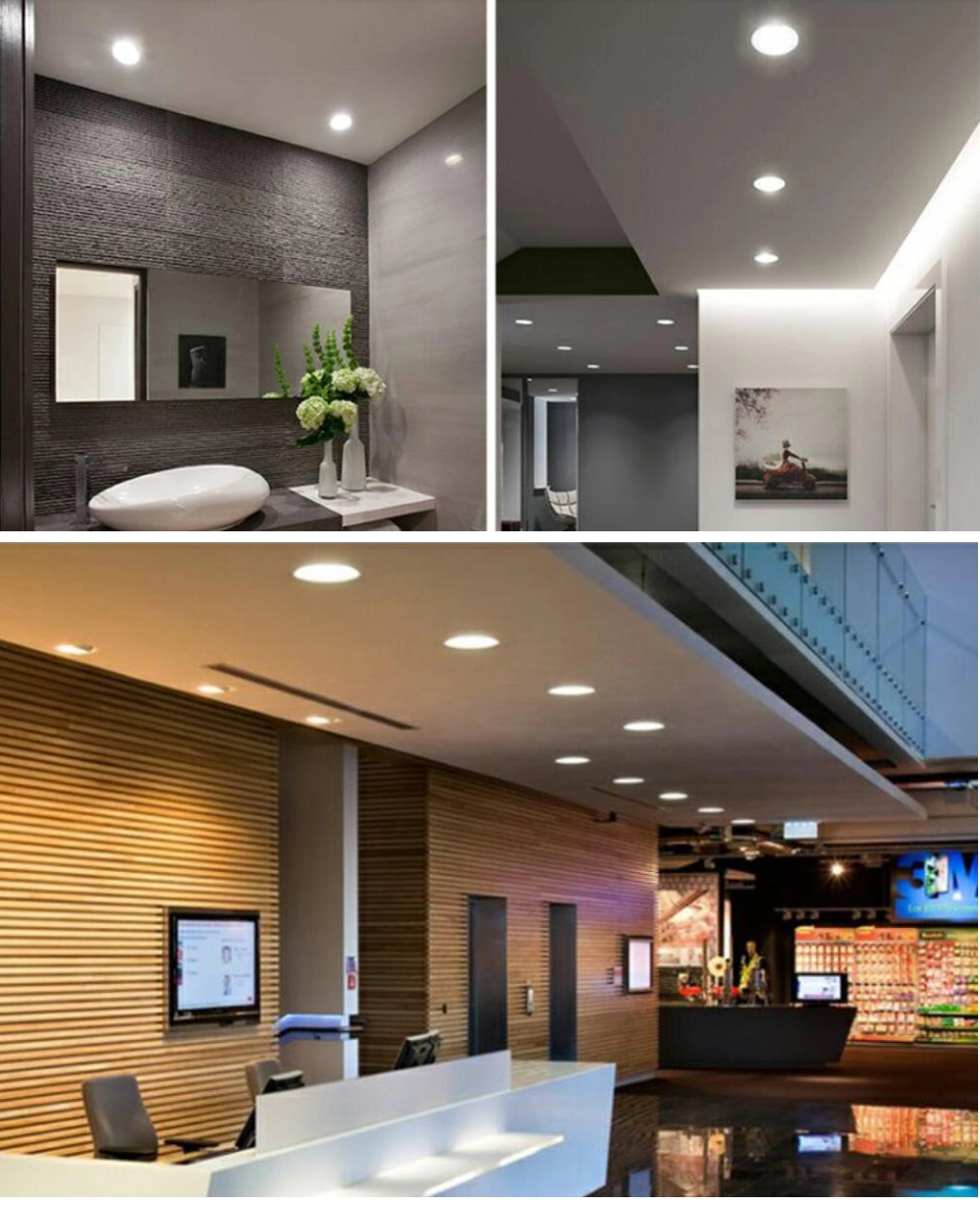 LED Ultra-Thin Borderless Panel Light Downlight Ceiling Light Round Concealed Embedded Square Panel Light