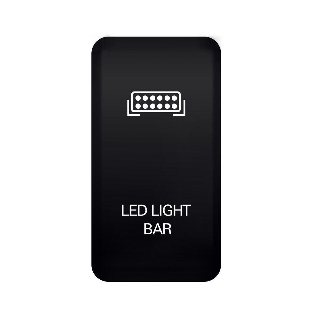 12V Push Switch Green LED Light Bar for Toyota