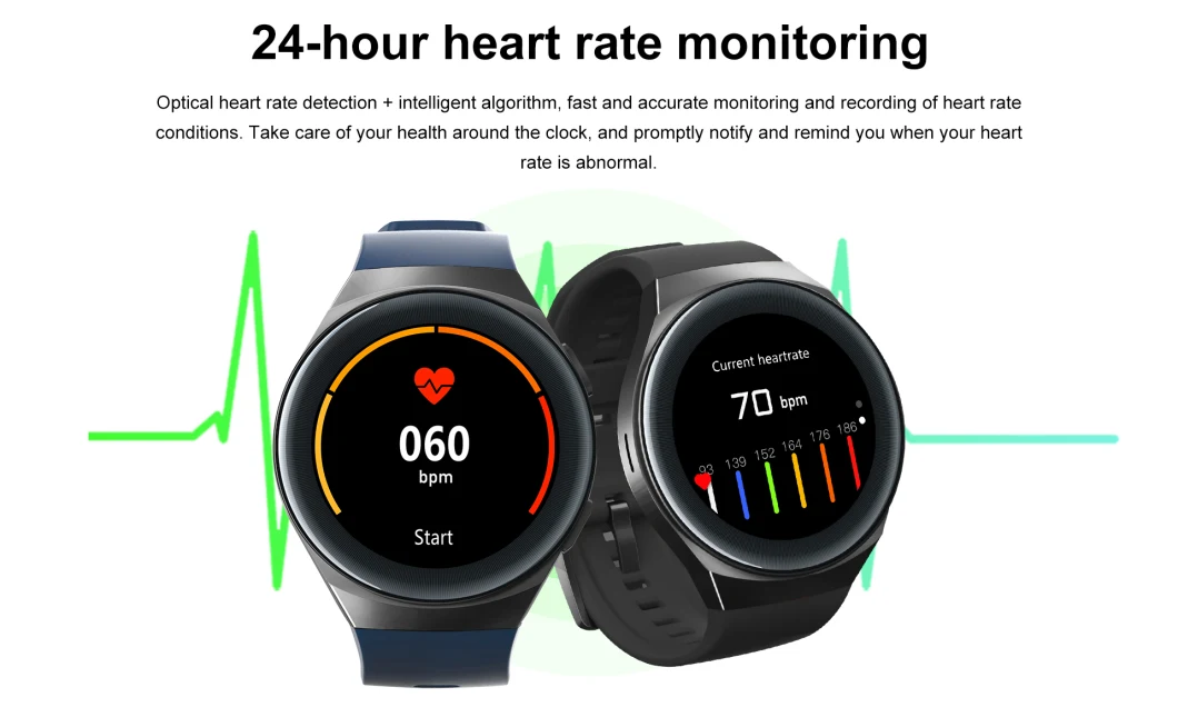 Waterproof Sport Watch, Multi-Function Heart Rate, G-Sensor, Noise Reduction, Micro Speaker, Operating Temperature Smartwatch