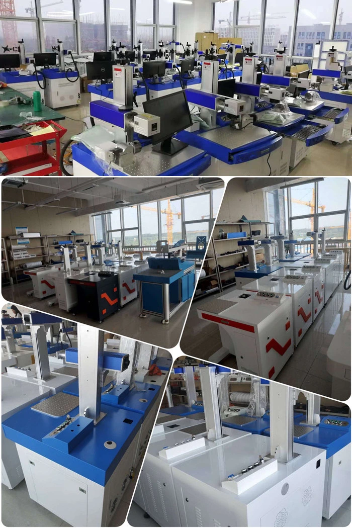 Automatic Marker 3D Dynamic Focus Fiber Laser Marking Machine on Curved Surface