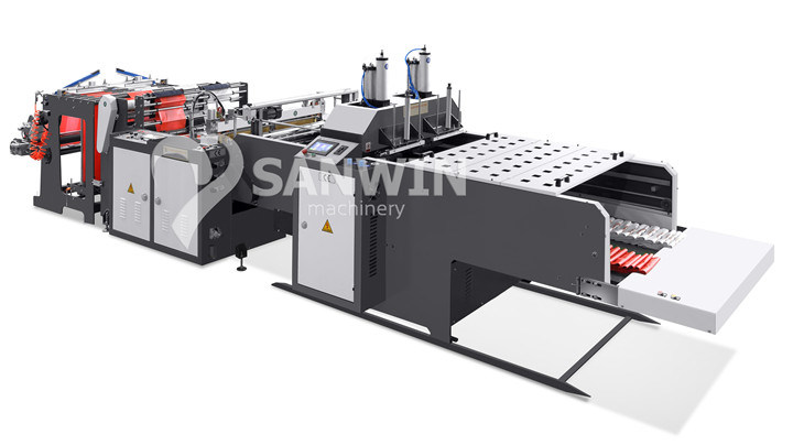 High Speed Automatic Double Line Vest Nylon Bag Making Machine