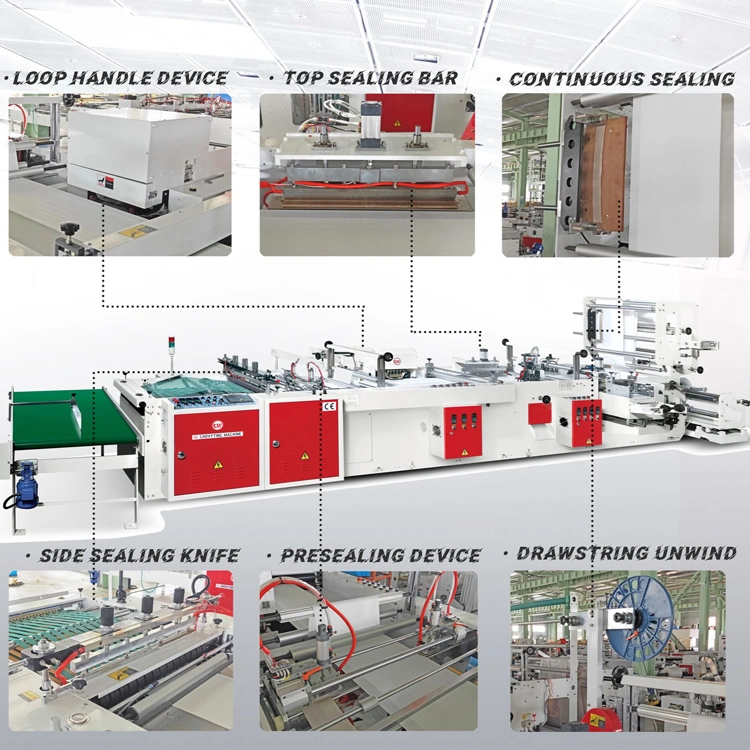 Fully Automatic Four Functions Plastic Bag Making Machine Hand Shopping Bag Making Machine