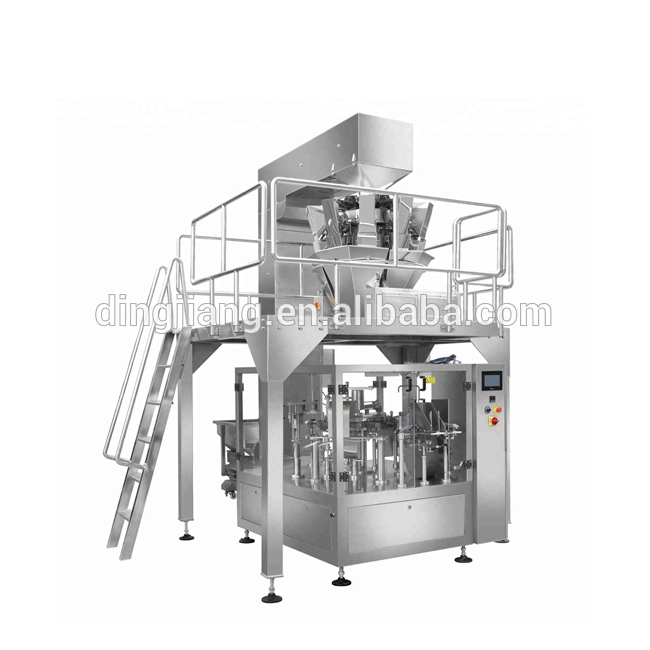 Peanut Biscuits Dog Food Rotary Premade Bag/Zipper Bag/Doy Bag/Doypack Filling Sealing Packaging Machine