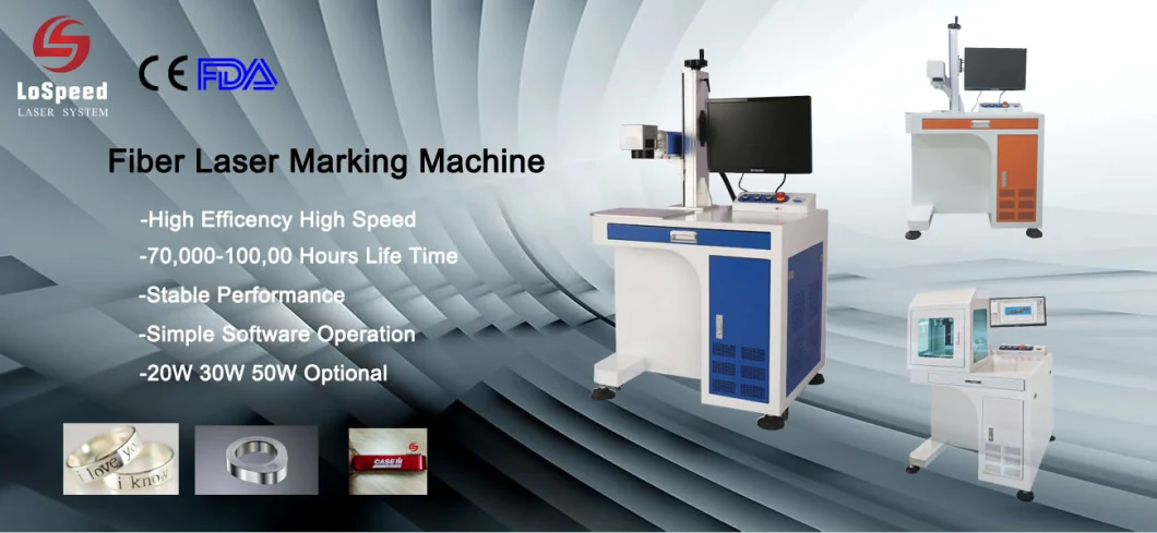 for Metal, Watches, Camera, Auto Parts, Buckles Fiber Laser Marker Metal Raycus Souce Enclosed Engraving Machine