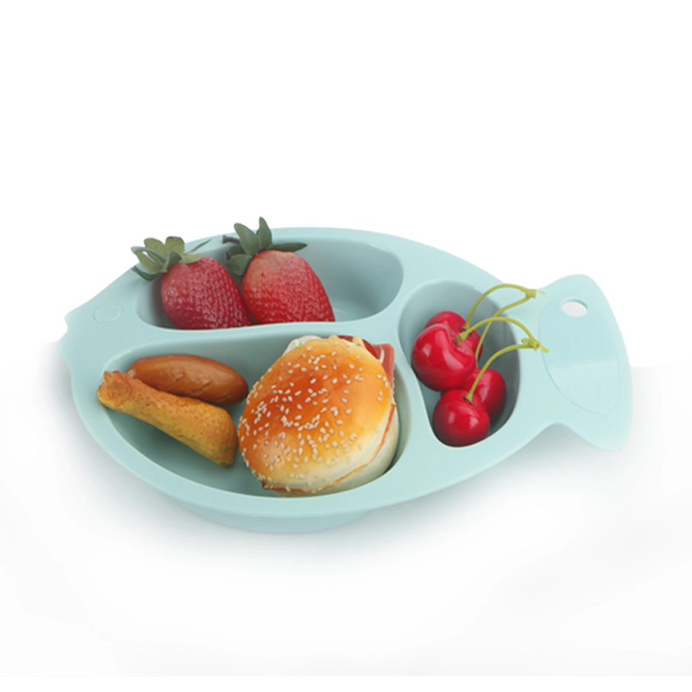 Wholesale Bear Food Tray Sets BPA Free Suction Toddler Feeding Divided Bowl Kids Dinner Placemat