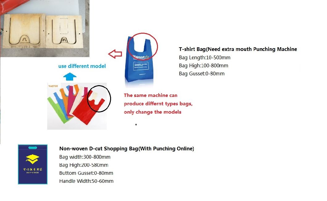 PP Fabric Non-Woven Handle Bag T-Shirt Bag Eco Bag Making Machine Factory Price