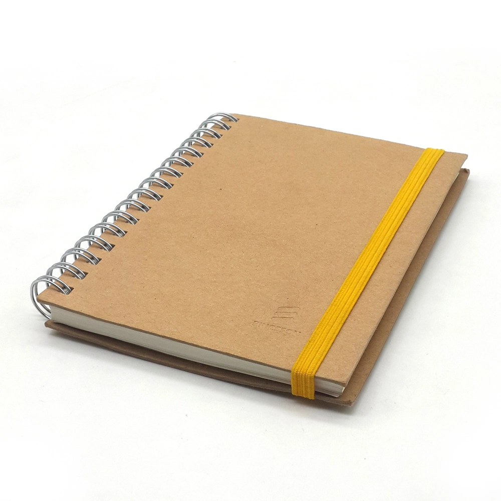 Custom A4 A5 A6 Spiral Hardcover Kraft Paper Notebook