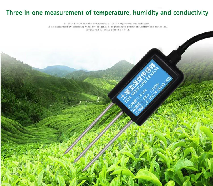 Htr320 Online Soil Temperature Humidity Moisture Apex Conductivity Ec Salinity Sensor for Irrigation