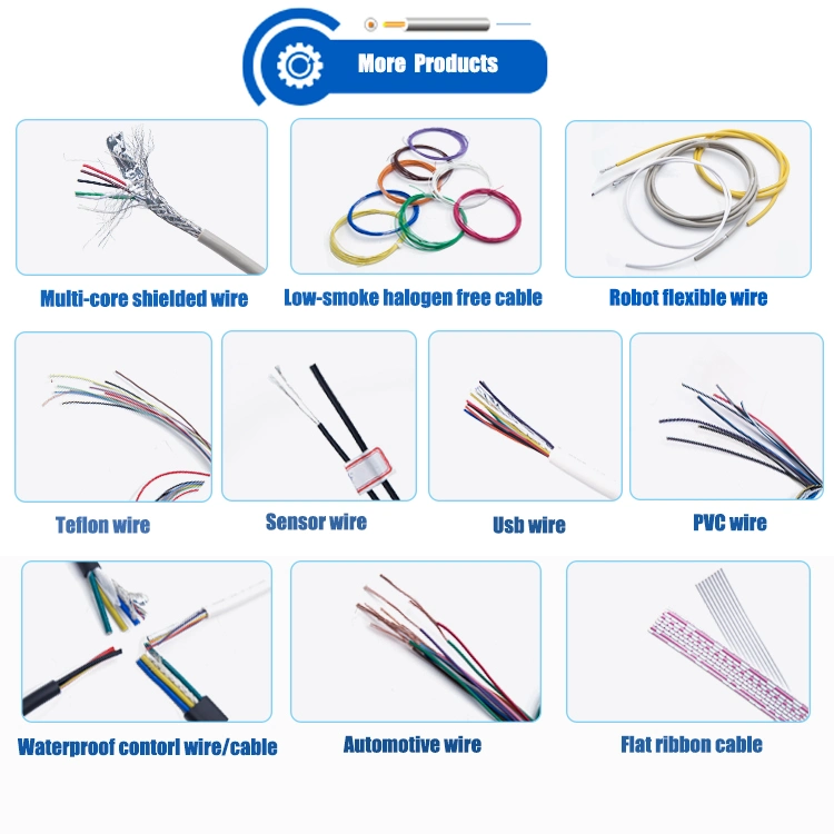 TPE Insulation Temperature Sensor Wire Cable PVC Insulated Customized Copper Thinned Electrical Thinned Control Round FEP Wire