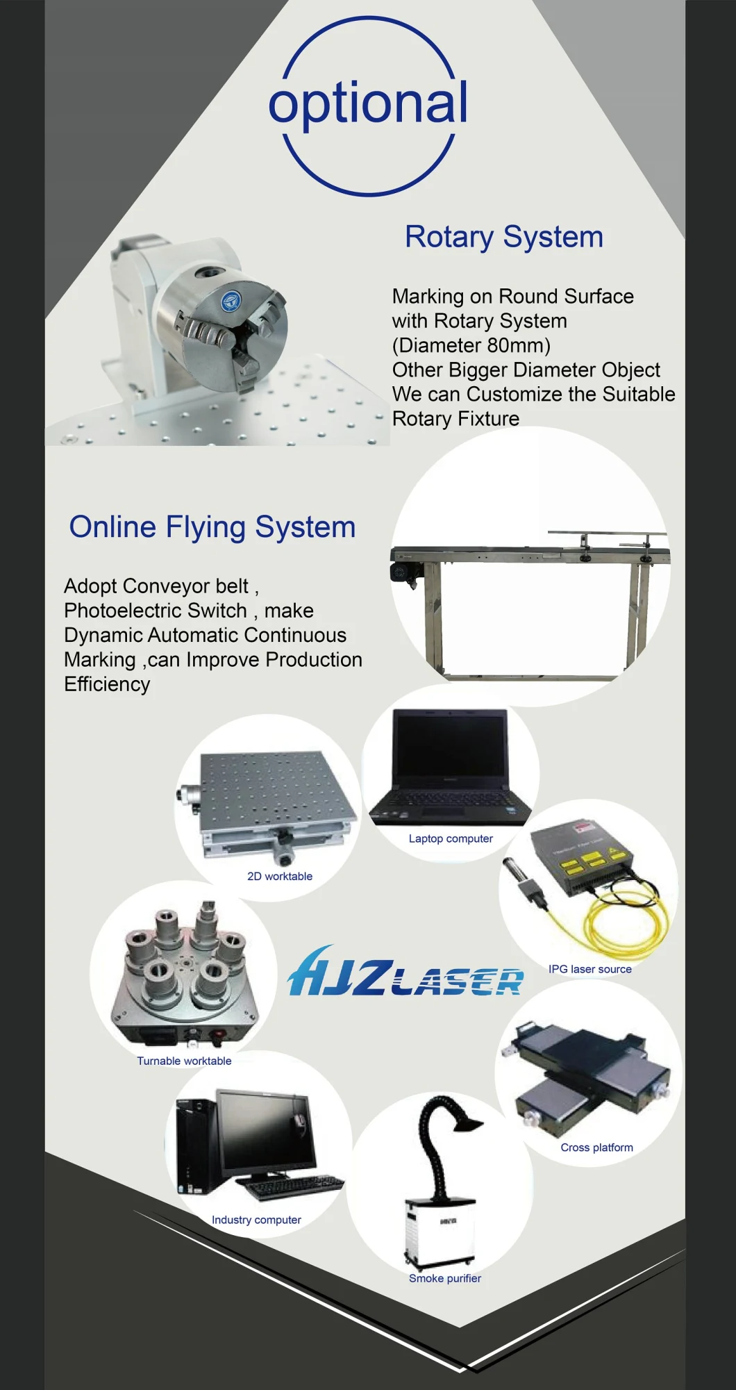 20W 30W 50W 100W Fiber Laser Marking Machine Laser Equipment for Metal Printing and Etching