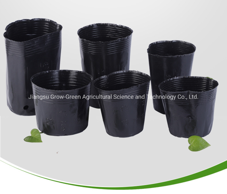 Plastic Nursery Cup Light Weight Disposable Soft Black Seedling Nursery Pots with Bulk Packages