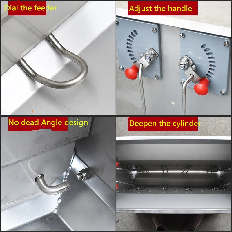 Double Size Stainless Steel Automatic Feeder Fatten Trough