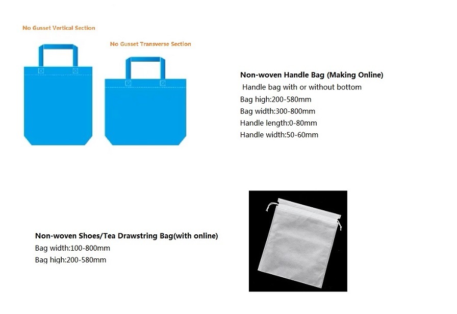 PP Fabric Non-Woven Handle Bag T-Shirt Bag Eco Bag Making Machine Factory Price