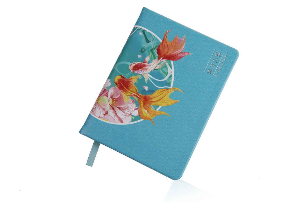 Chinese Style Hand-Painted Four-Color PU Mini Diary Notebook with Customizable Logo