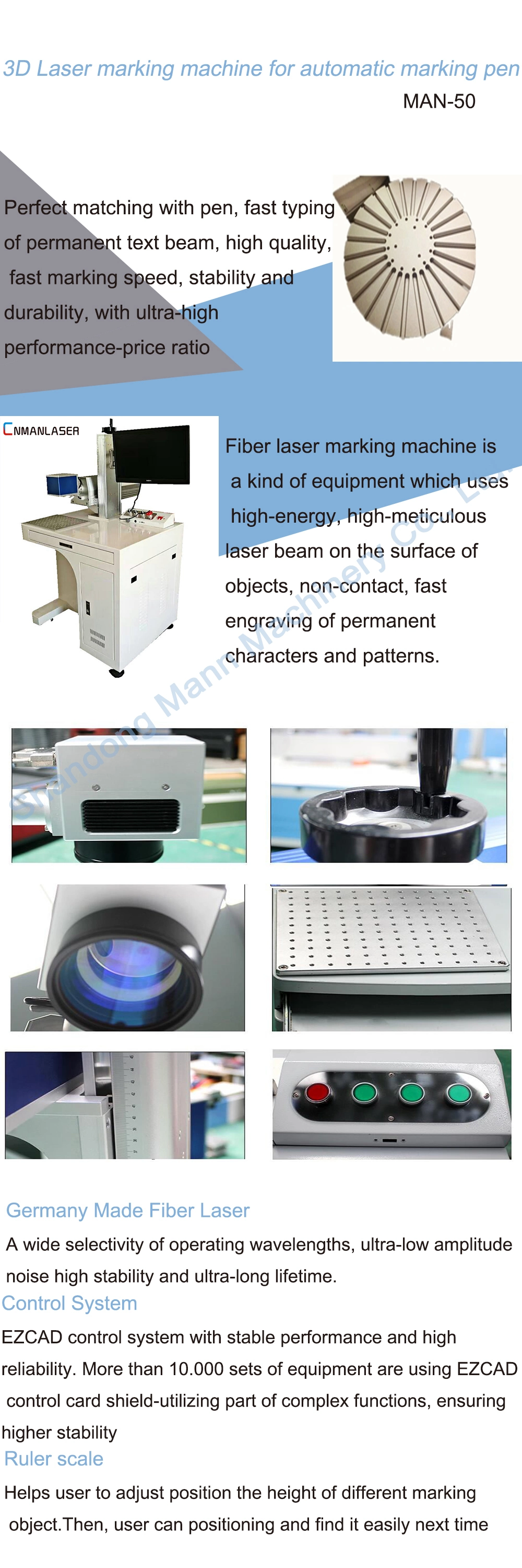 3D Laser Marking Machine for Automatic Marking Pen