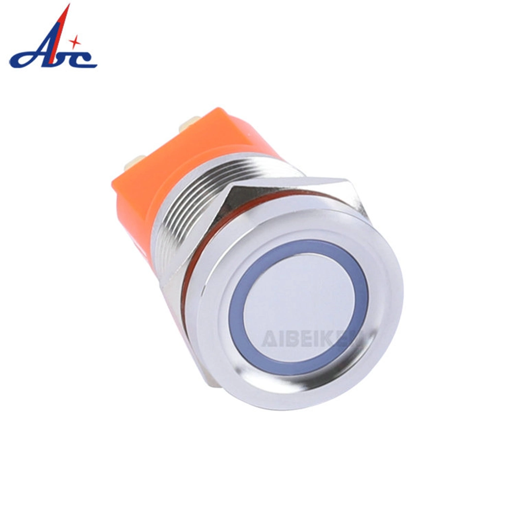 22mm Waterproof Momentary Touch Push Button Reset Switch LED Light