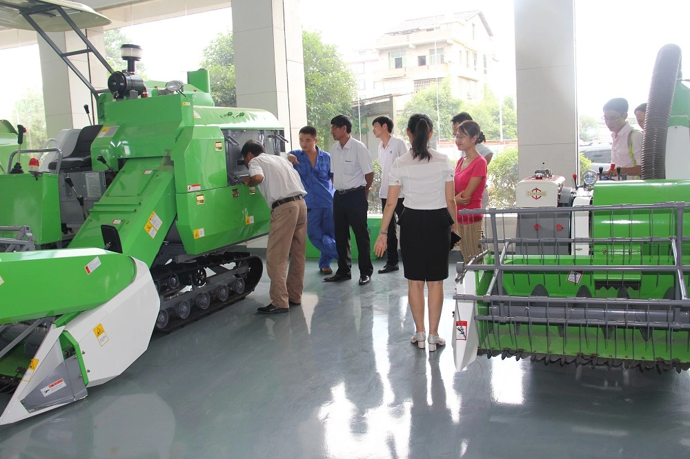 Factory Supply Mini Rice Combine Grain Harvester with Crawler