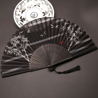 Antique Fan Folding Fan Chinese Style Women's Classical Silk Fan