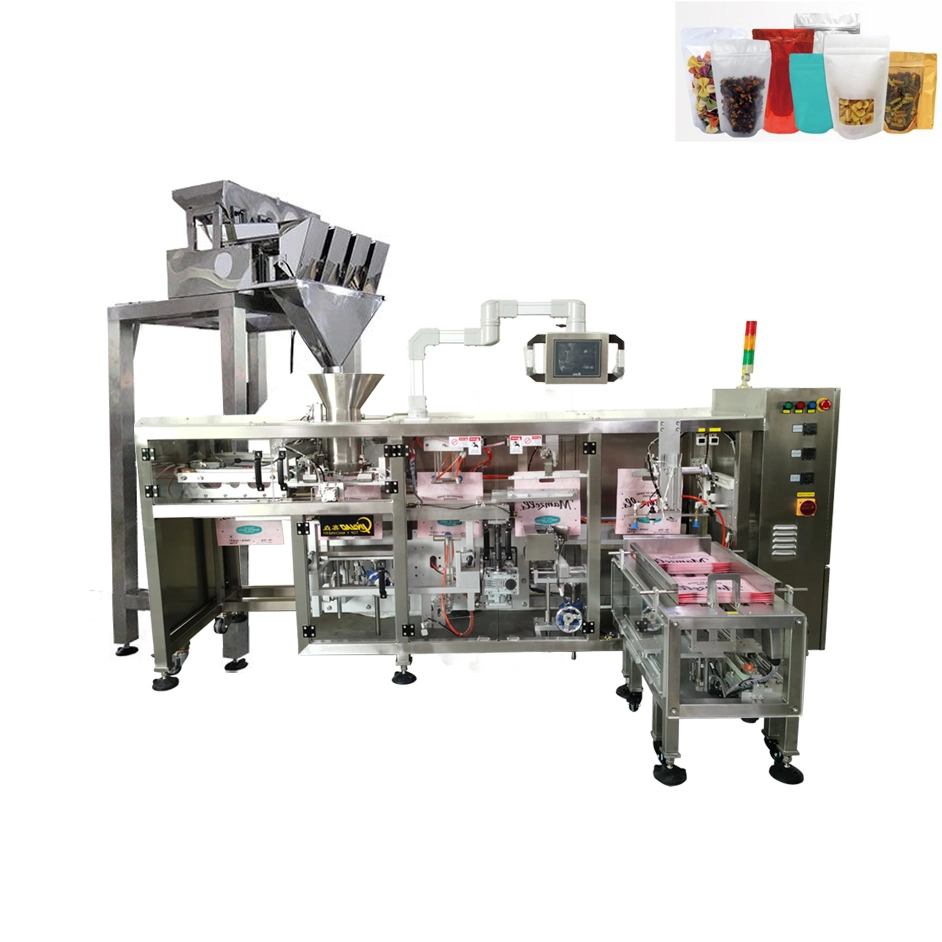 Automatic Feeding Sealing and Packaging Line Machine for Stand Pouch Guesst Bag Doypack Bag