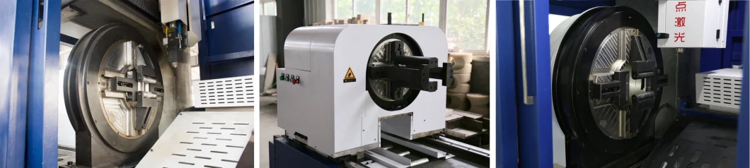 Factory Precision 1000W Metal Tube Fiber Laser Pipe Cutting Machine