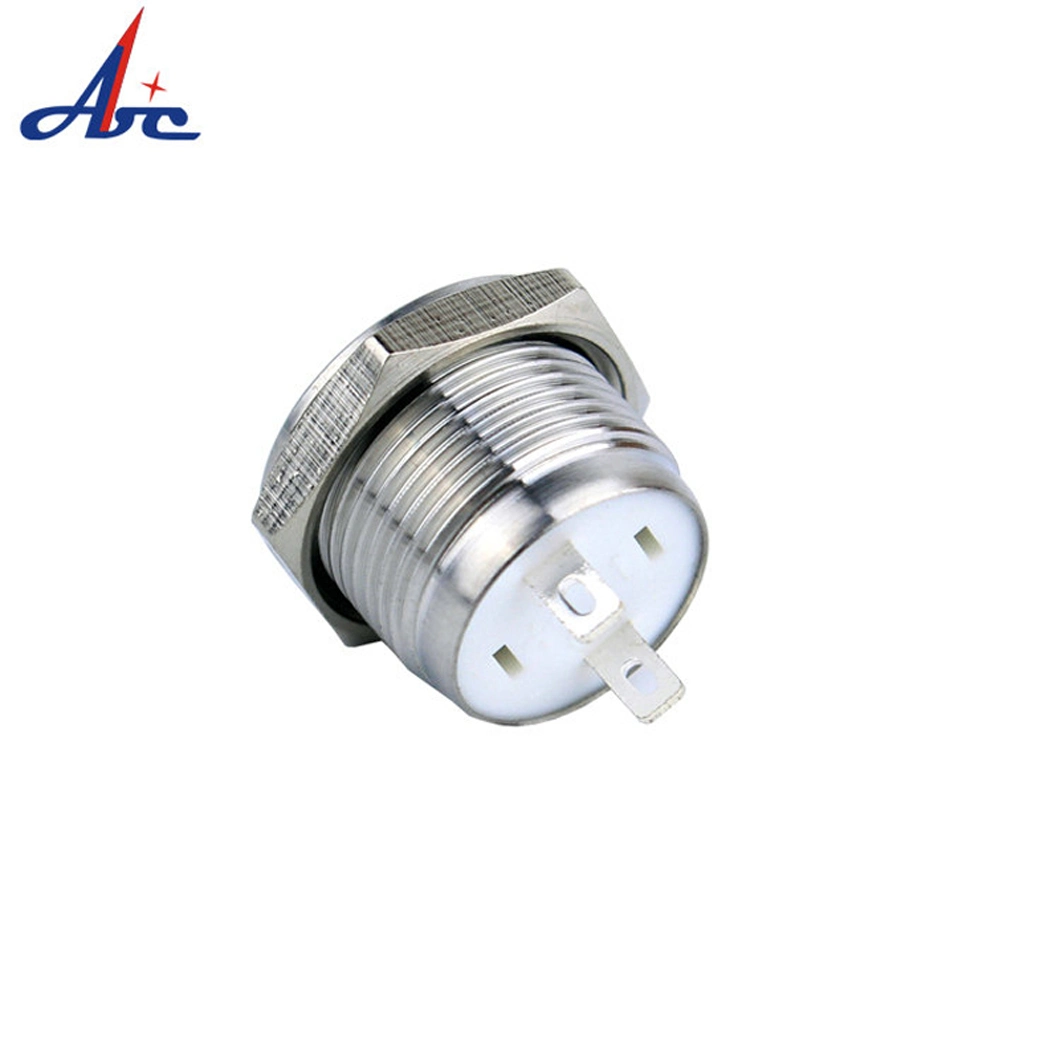 12mm Metal Waterproof No Push Button Switch with Short Length