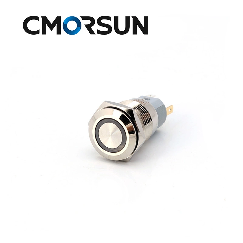 IP67 16mm Momentary LED Metal Stainless Steel Push Button Switch