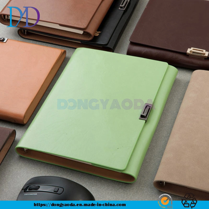 Custom Soft Leather Loose-Leaf Notebook A5, Printed Corporate Logo Book