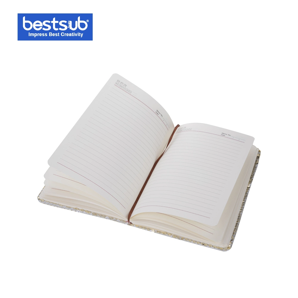 Sublimation A5 Sequin Notebook (Gold W/ White)