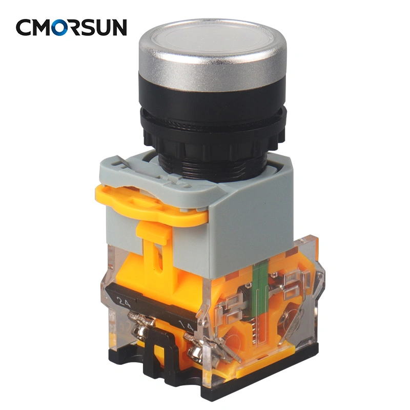 Cmorsun La38 22mm Latching Self-Locking Latching Push Button Switch 1no 1nc Momentary Push Button Switches