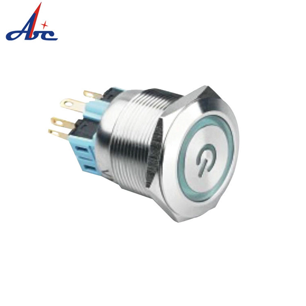 28mm Anti-Vandal Latching LED Push Button on off Switch