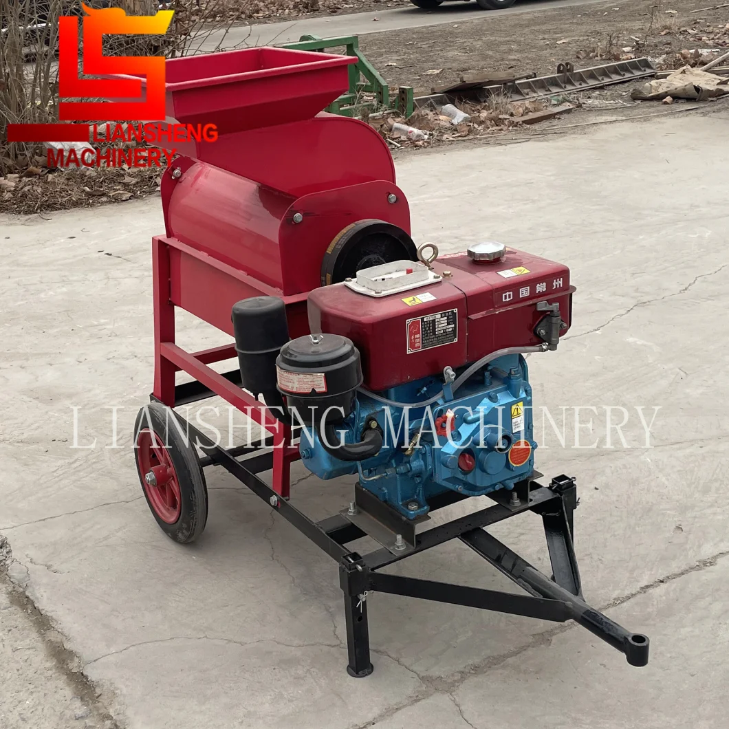 Portable Small Corn Thresher Diesel Engine Corn Threshing Machine