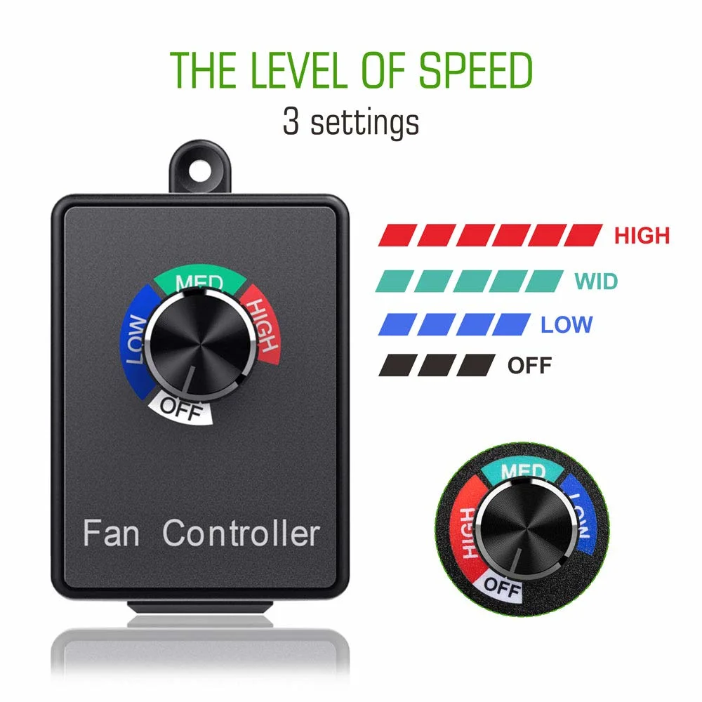 350W Electronic Fan Speed Controller Variable Adjuster for Hydroponics Inline Duct Exhaust Ceiling Fans
