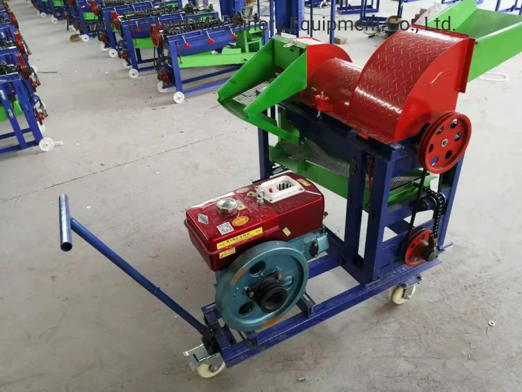 Diesel Engine Portable Sorghum Soybean Multi Crop Paddy Rice Wheat Maize Peeler Corn Sheller Thresher Machine