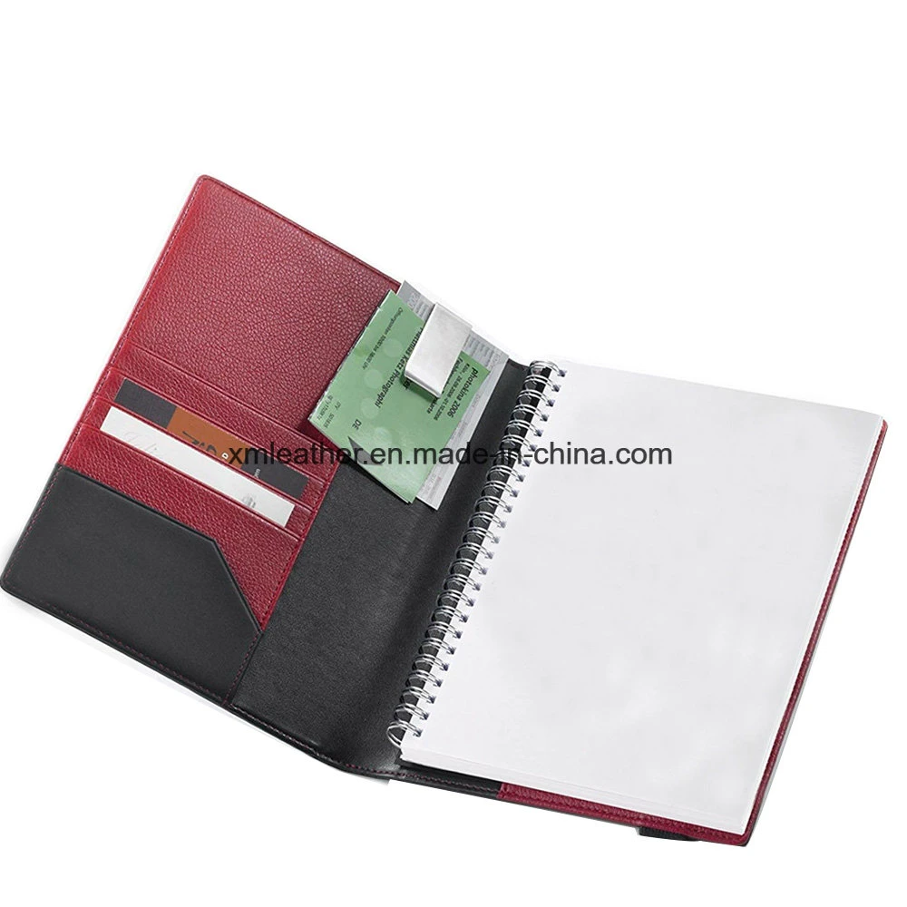 Custom Design Print A5 Business Leather Cover Spiral Notebook