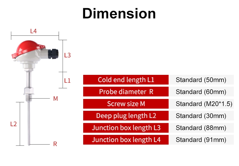 Ambient Temperature Sensor Wide Range Temperature Sensor Temperature Sensor PT100 4 20 Ma