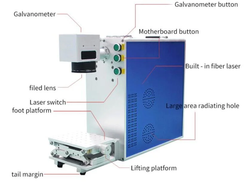 Portable 20W Laser Marking Machine for Home Adornment Ceramic Crafts