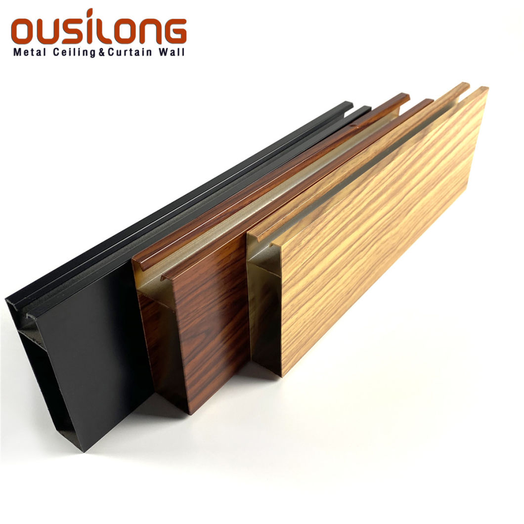 Hanging Suspended Ceiling Colorful Wooden Color Baffle Ceiling Pattern