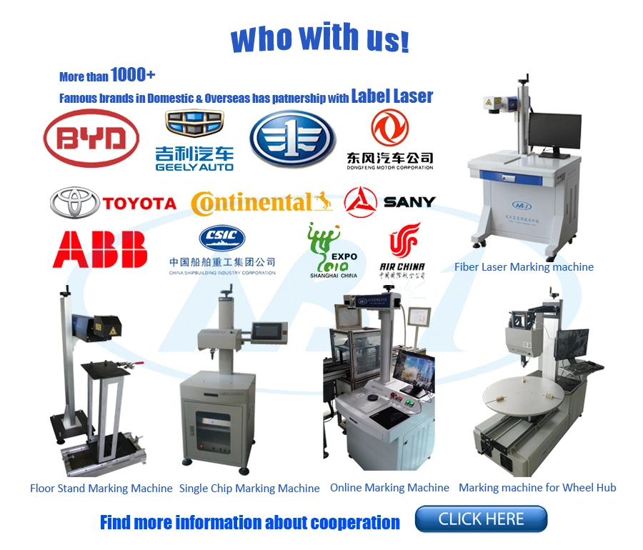 20W 30W 50W Fiber or Mopa Laser Marking Machine to Mark Aluminum, Stainless Steel and Plastic